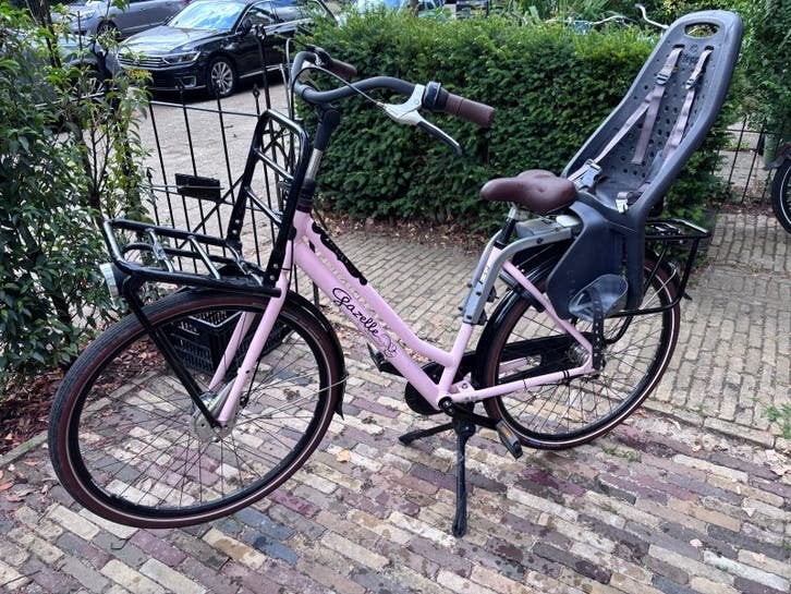 Roze Gazelle Miss Grace met Yepp kinderzitje, Fietsen en Brommers, Fietsen | Dames | Damesfietsen, Ophalen, Velgrem, 47 tot 50 cm