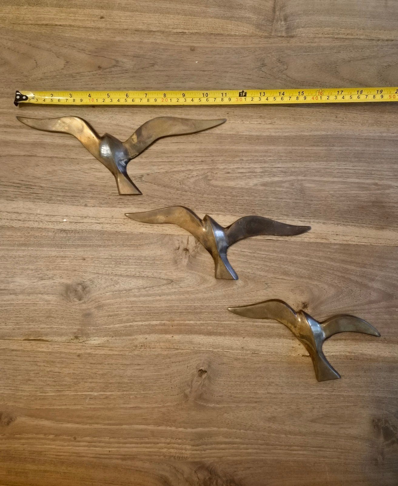 Set van 3 messing zwaluwen wanddecoratie, Ophalen of Verzenden