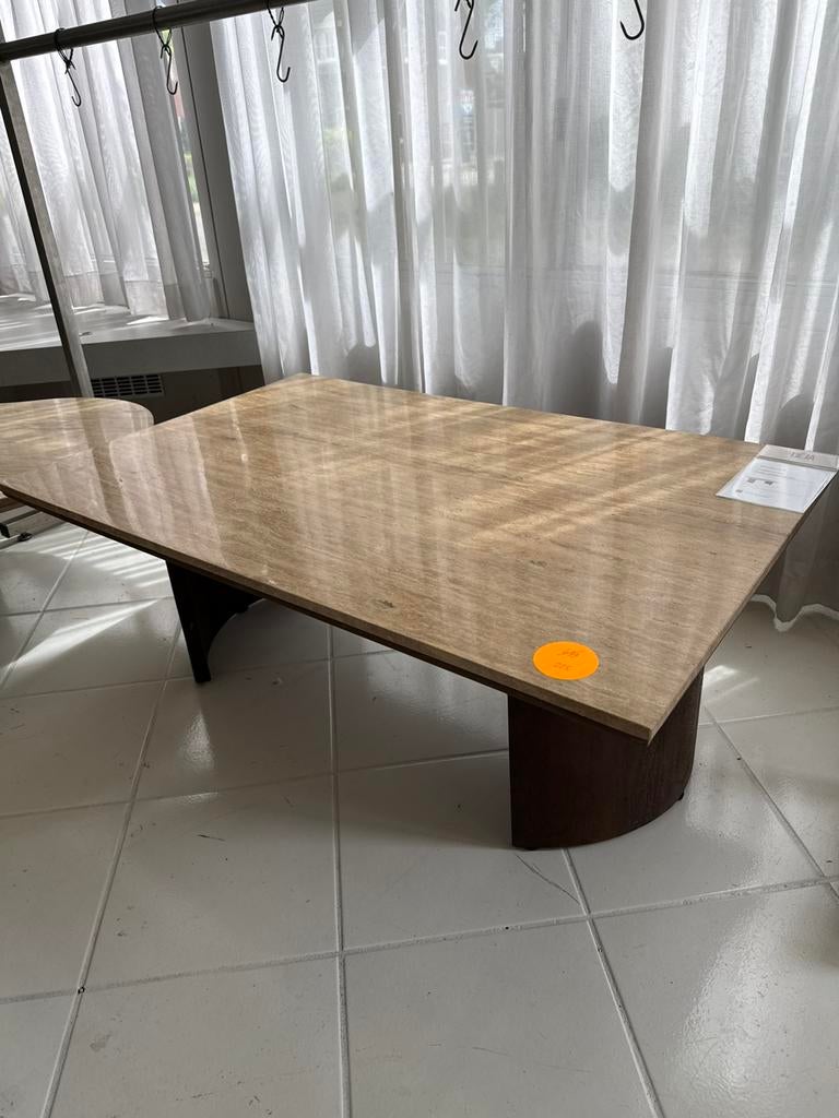 Salontafel Deja Living travertin walnoot 110x70x40 cm, Huis en Inrichting, Tafels | Salontafels, Ophalen, 100 tot 150 cm, Nieuw