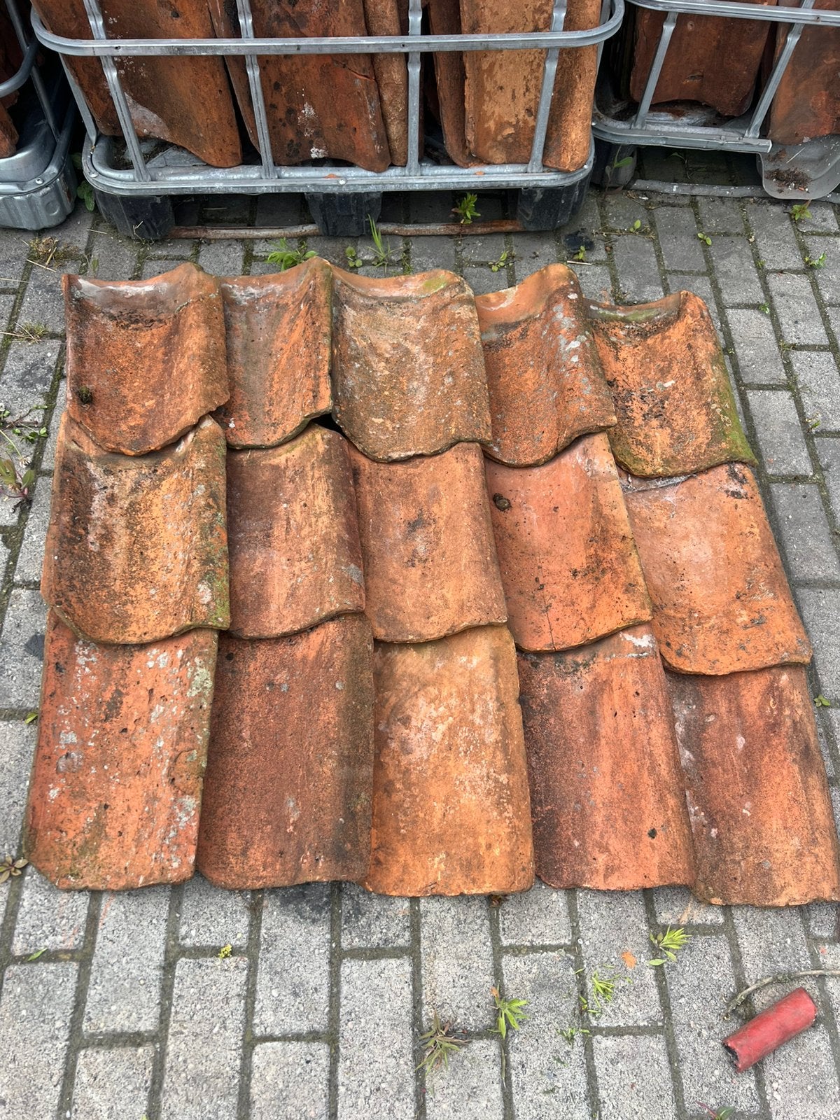 Grote partij oude rode holle pan 635M2 47cm lang GOEDKOOP!, Steen of Klei, Ophalen of Verzenden, 15 m² of meer, Dakpannen