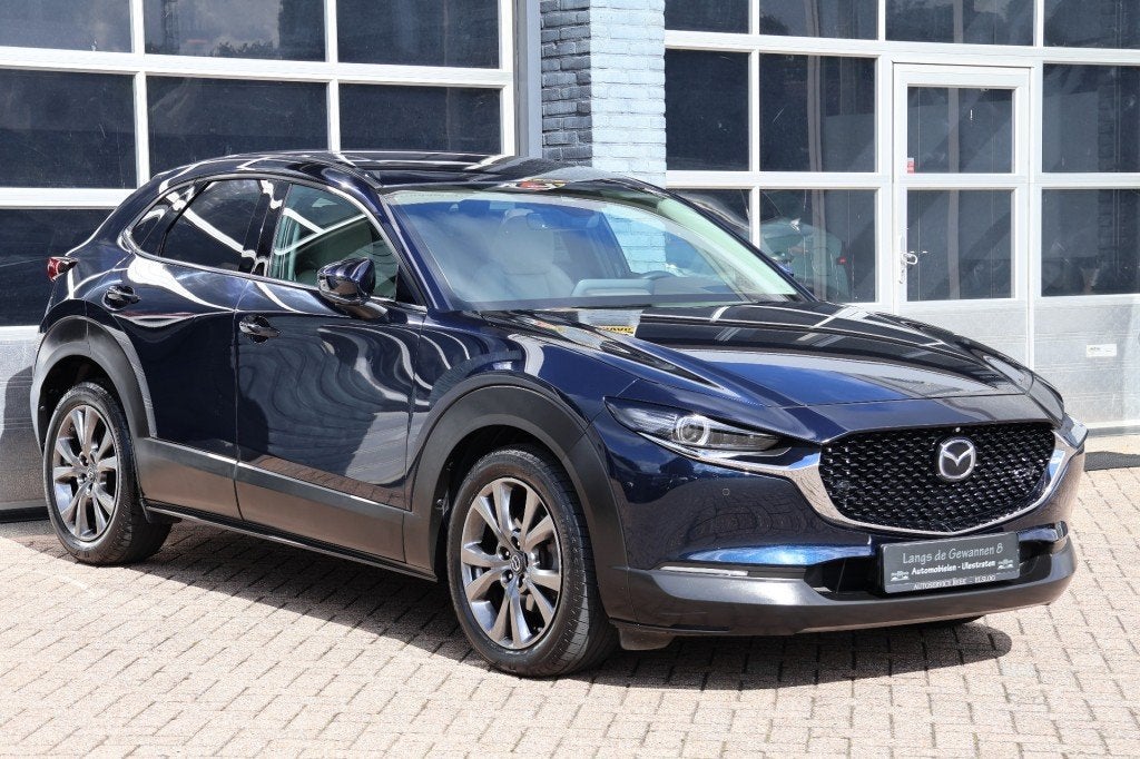 Mazda CX-30 2.0 e-skyactiv-X M-Hybrid- comfort 179 pk met 30, Auto's, Gebruikt, 4 cilinders, Met garantie (alle), Blauw