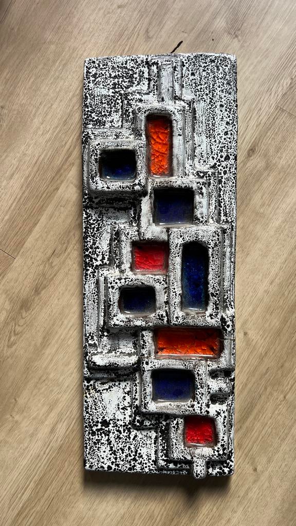 Vintage Keramische Wanddecoratie - Brutalistisch Design, Ophalen