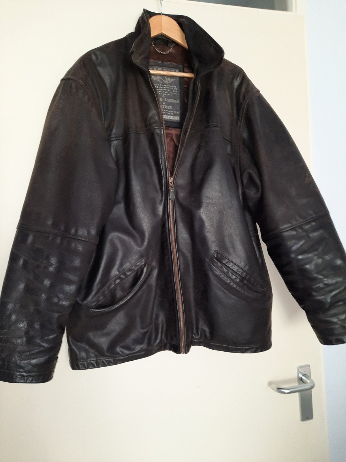 leren jas., Kleding | Heren, Jassen | Winter, Ophalen, Zo goed als nieuw, Maat 56/58 (XL), Bruin