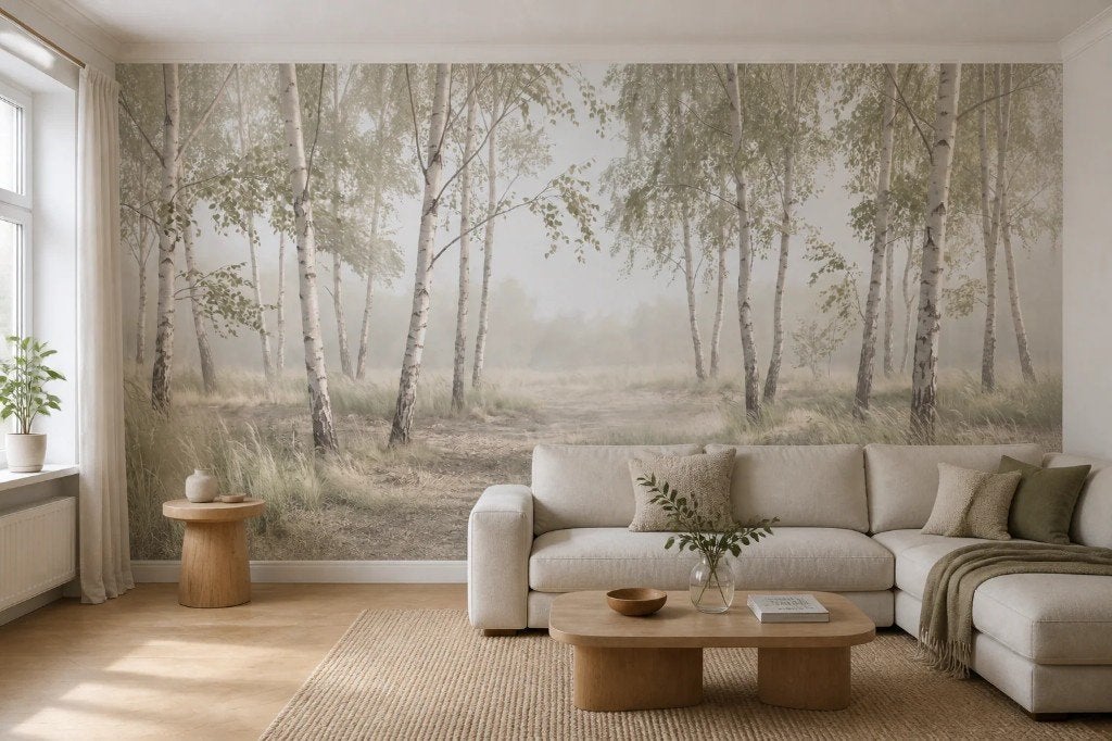 Fotobehang woonkamer – jouw sfeer, montage mogelijk, Huis en Inrichting, Overige patronen, Natuurlijk, Overige merken, Groen