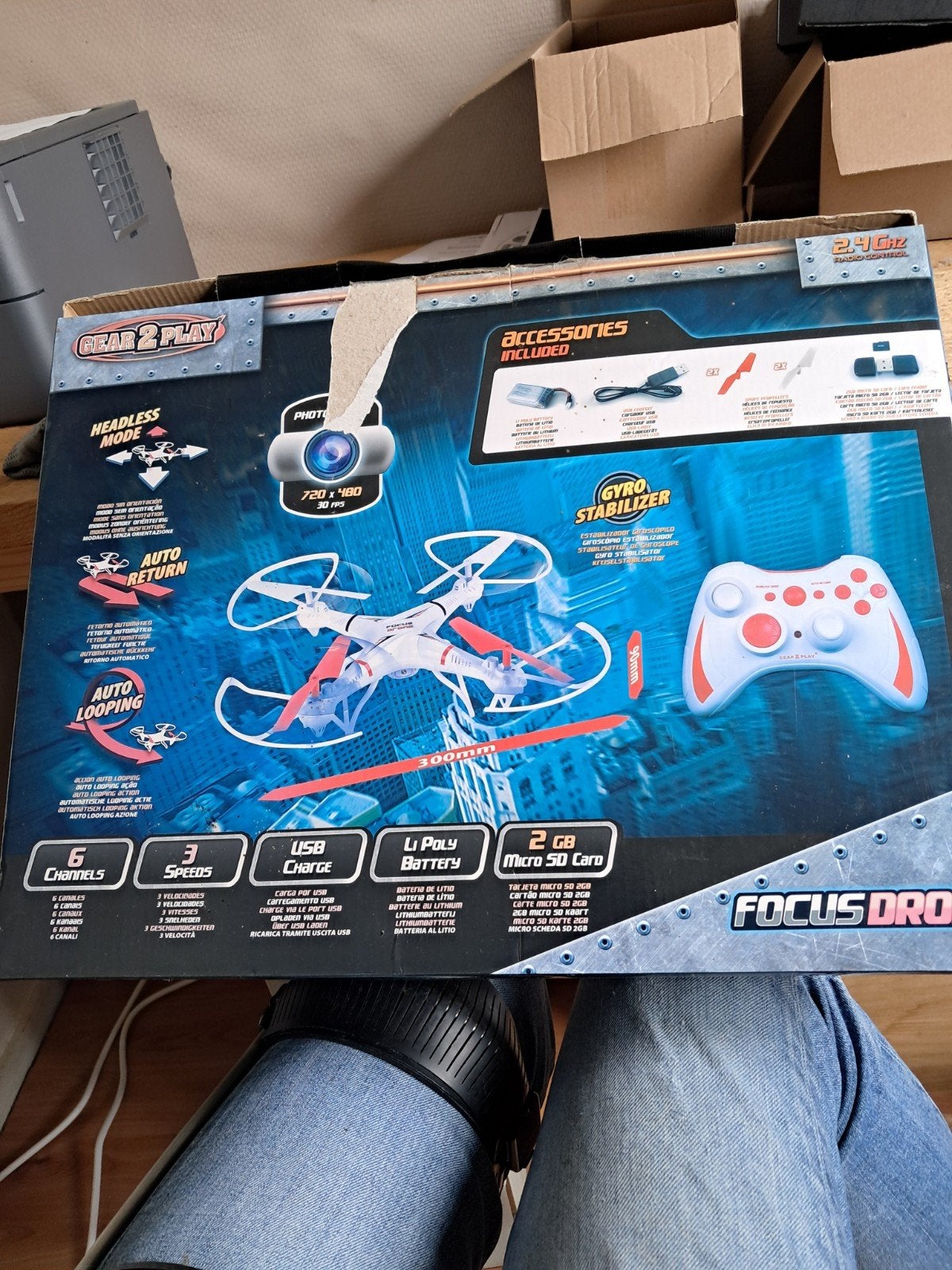 Gear 2 Play Focus Drone met camera en oplaadbare akku, Ophalen of Verzenden