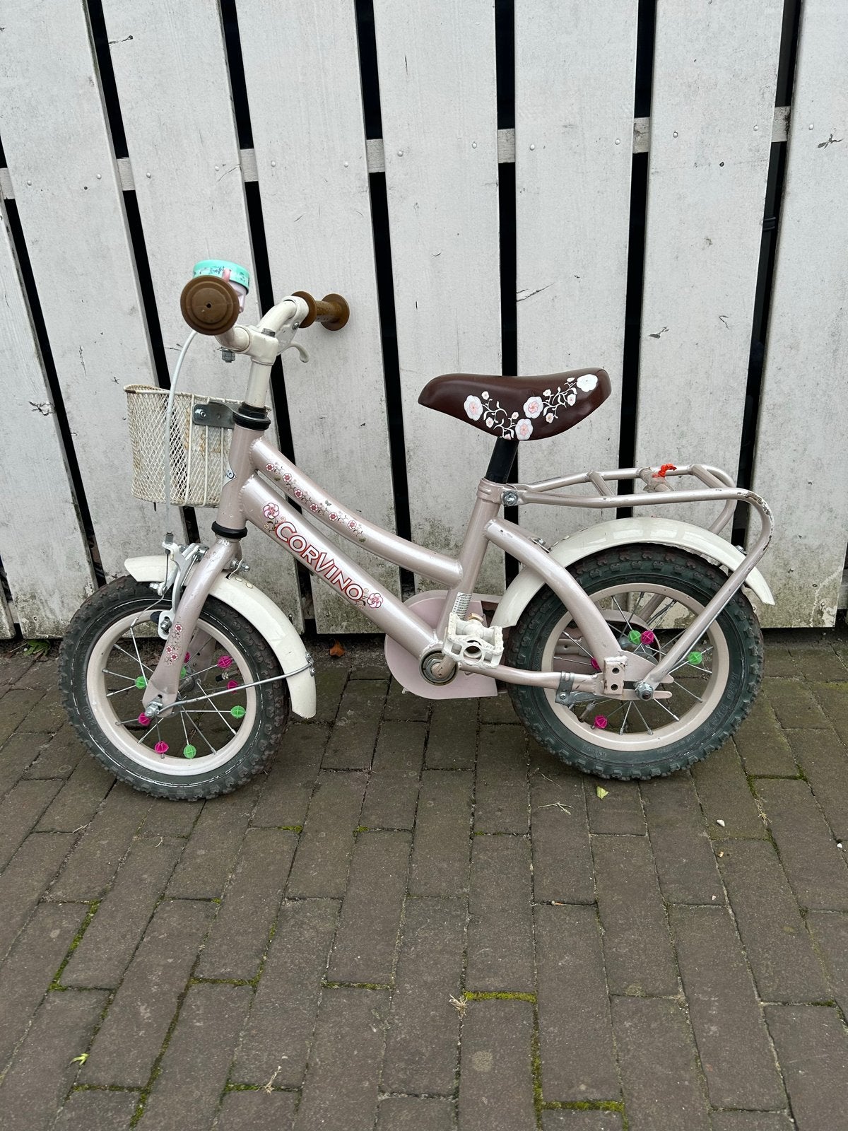 Corvino kinderfiets met mandje - opknapper, Ophalen, Gebruikt, Minder dan 16 inch