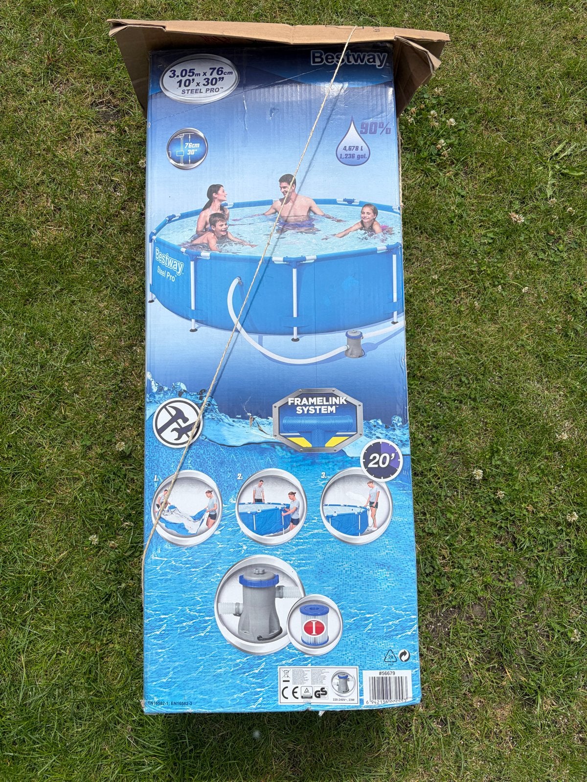 Bestway Steel Pro Opzetzwembad 3.05m x 76cm, Ophalen, Zo goed als nieuw