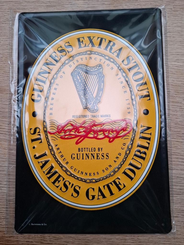 Reclamebord Guinness, Verzamelen, Biermerken, Ophalen of Verzenden, Nieuw, Reclamebord, Plaat of Schild, Overige merken