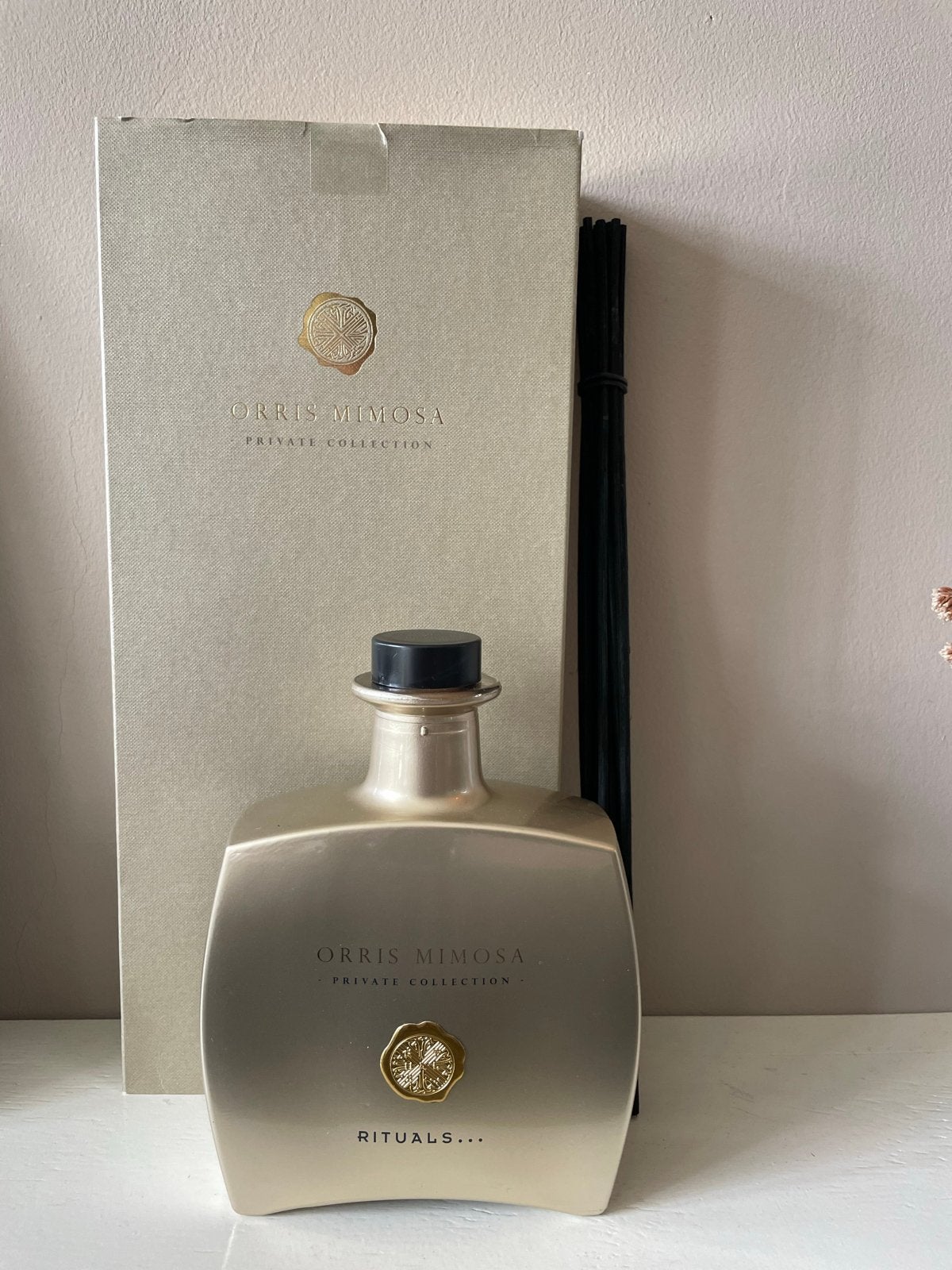 Rituals Orris Mimosa Private Collection Geurstokjes, Ophalen of Verzenden, Nieuw, Goud, Glas