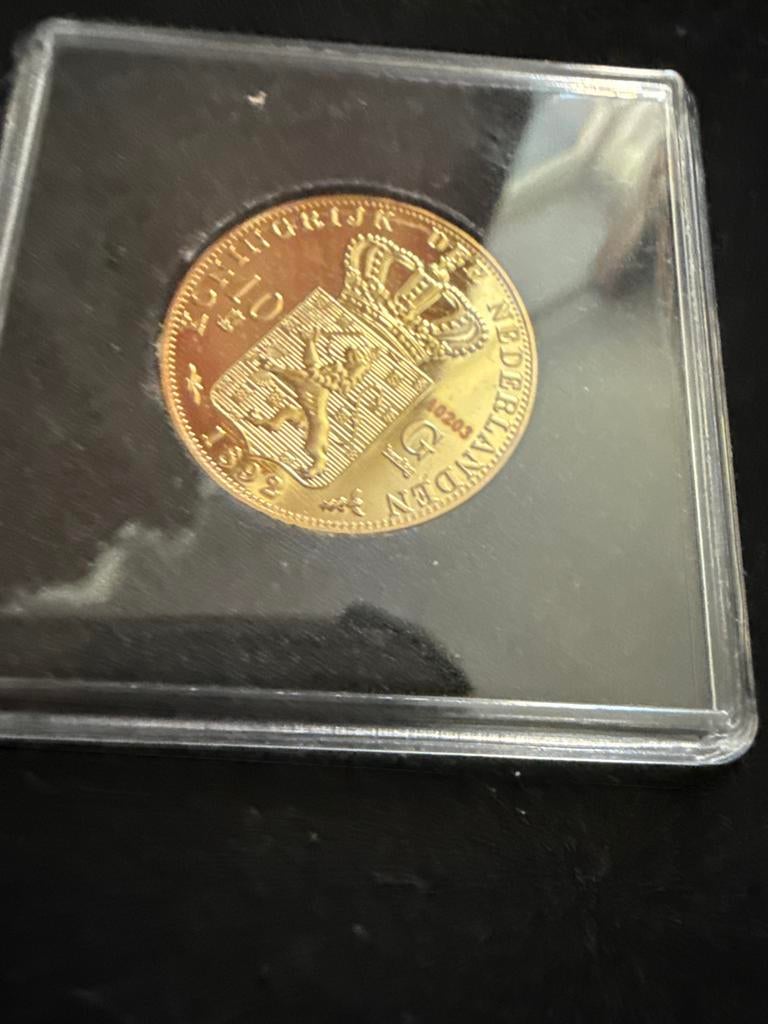 Herenuitgifte Wilhelmina 10 gulden 1892 - 24K goud, Koningin Wilhelmina, Losse munt, 10 gulden, Goud