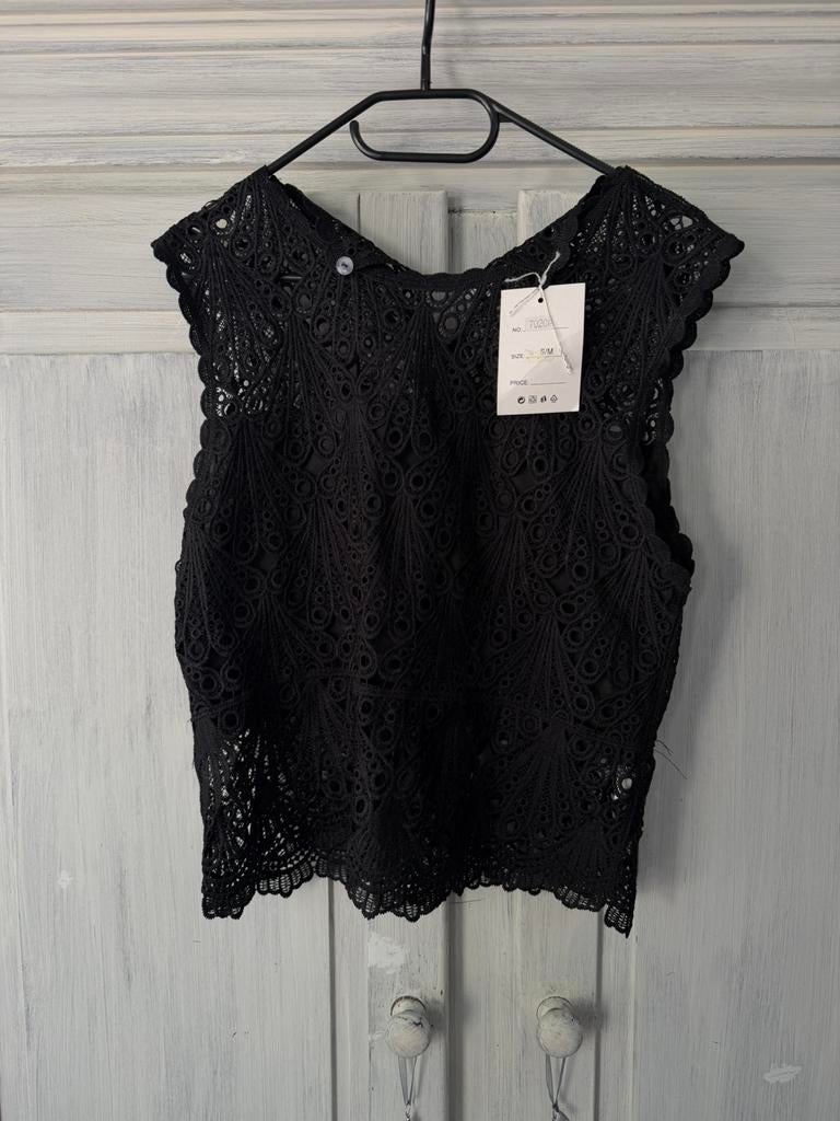 Nieuwe top dames, Kleding | Dames, Tops, Ophalen of Verzenden, Zo goed als nieuw, Zwart, Zonder mouw