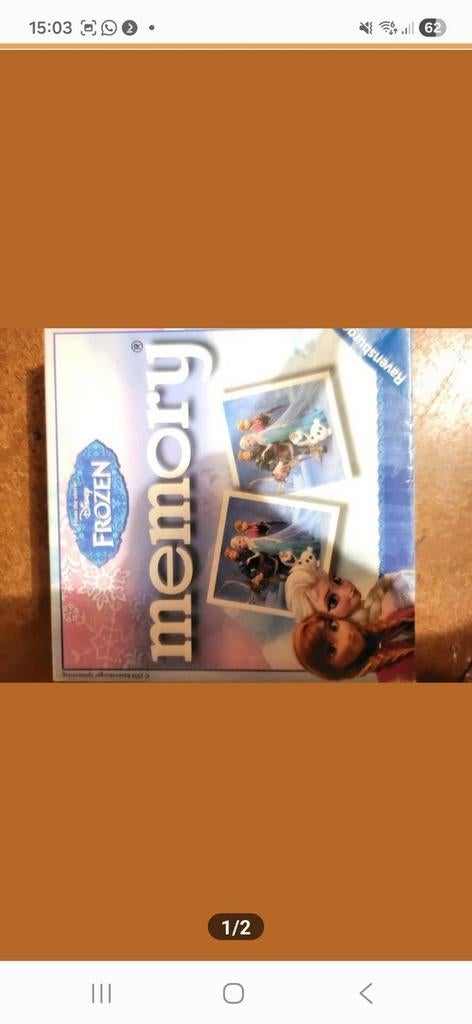Memory spel Frozen €4,50, Ophalen of Verzenden, Overige figuren, Overige typen