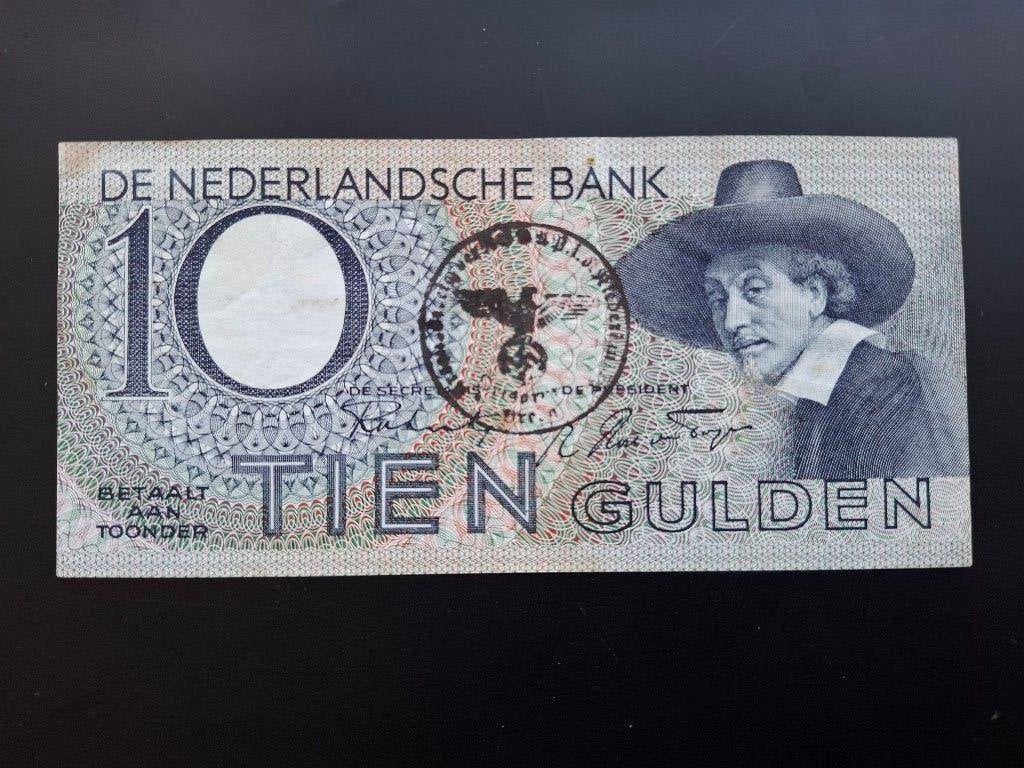 10 gulden met stempel, Postzegels en Munten, Ophalen of Verzenden, 10 gulden, Los biljet