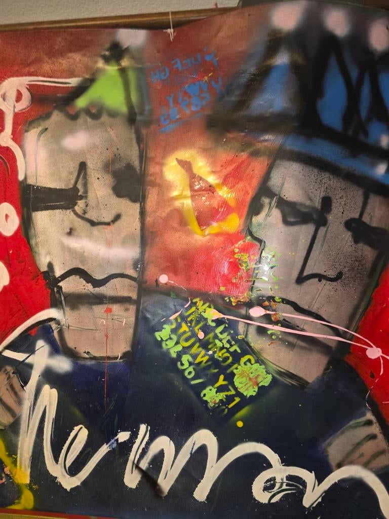 Herman Brood op zeildoek, Antiek en Kunst, Kunst | Schilderijen | Modern, Ophalen of Verzenden