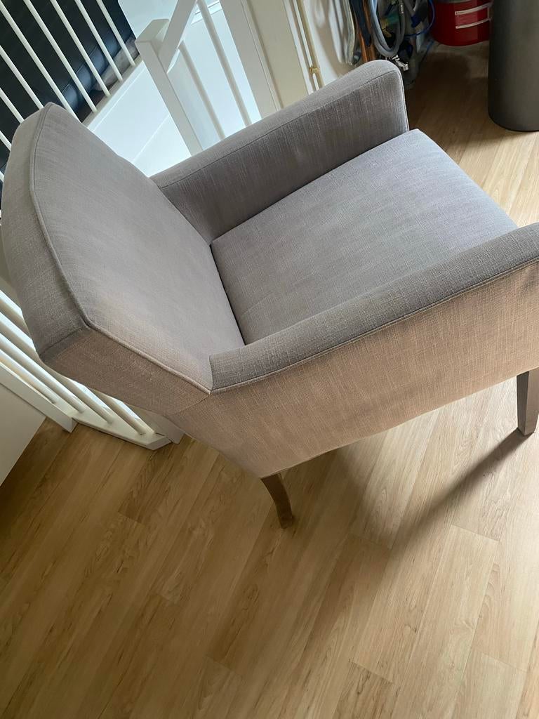 comfortabele beige fauteuils, Gebruikt, Ophalen of Verzenden, Vier, Grijs