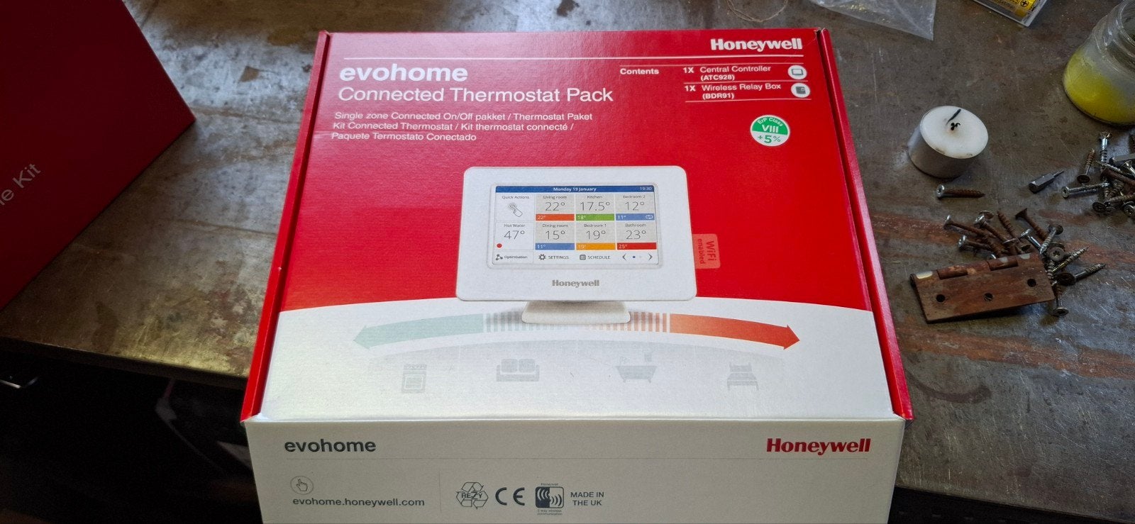Honeywell HR92, BDR91, ATC928, VC8615, T40 nieuw en gebruikt, Ophalen of Verzenden, Slimme thermostaat, Zo goed als nieuw