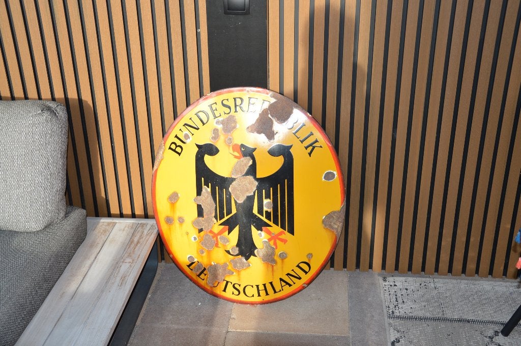 Emaille bord  Bundesrepublik Deutschland, Ophalen, Gebruikt, Reclamebord