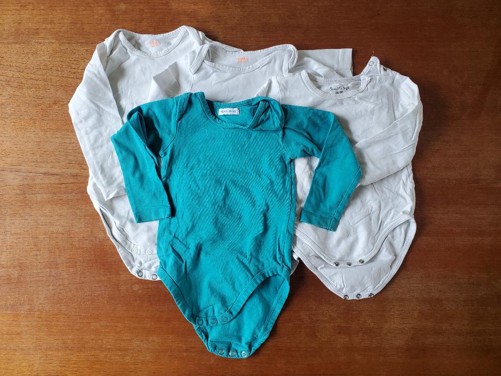 4 x romper lange mouw - maat 86 - 92, Ophalen of Verzenden, Gebruikt, Maat 86