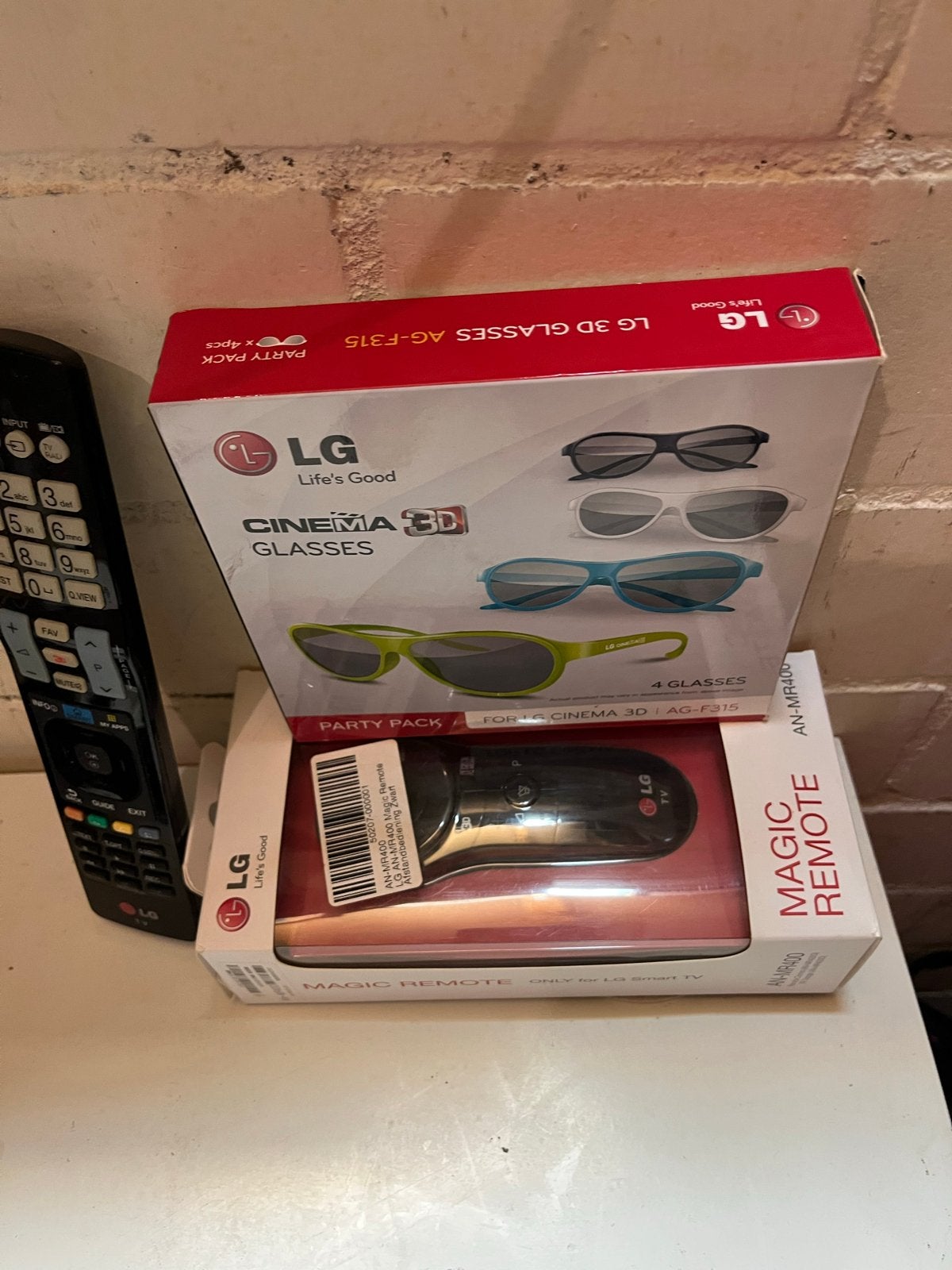 LG Cinema 3D Brillen (4 stuks) & Magic Remote AN-MR400, Ophalen of Verzenden, Nieuw, Tv