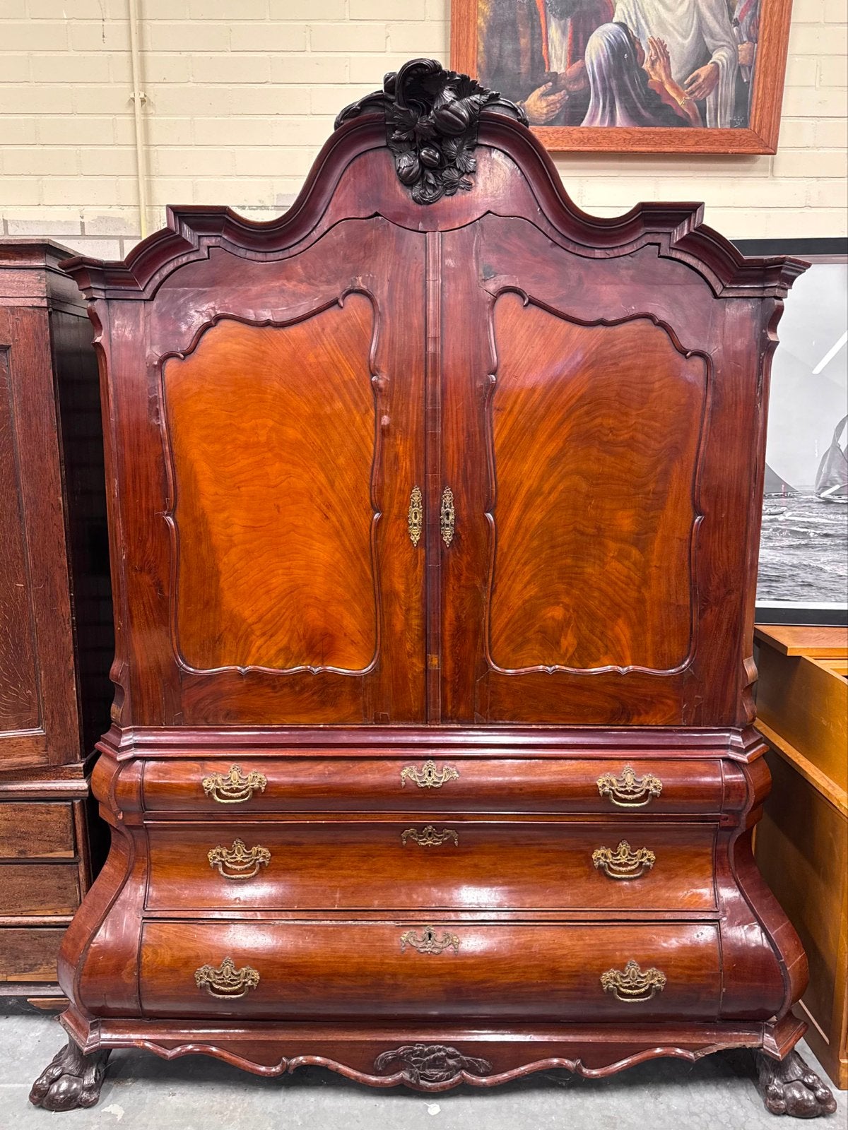 Hollands Rococo Biedermeier Kabinet Louis XV-stijl, Antiek en Kunst, Antiek | Meubels | Kasten, Ophalen