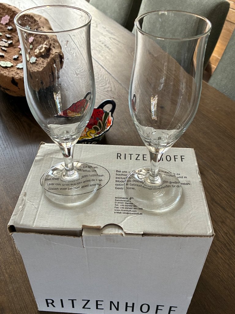 Bierglazen Tulp Ritzenhof, Verzamelen, Ophalen, Zo goed als nieuw, Bierglas