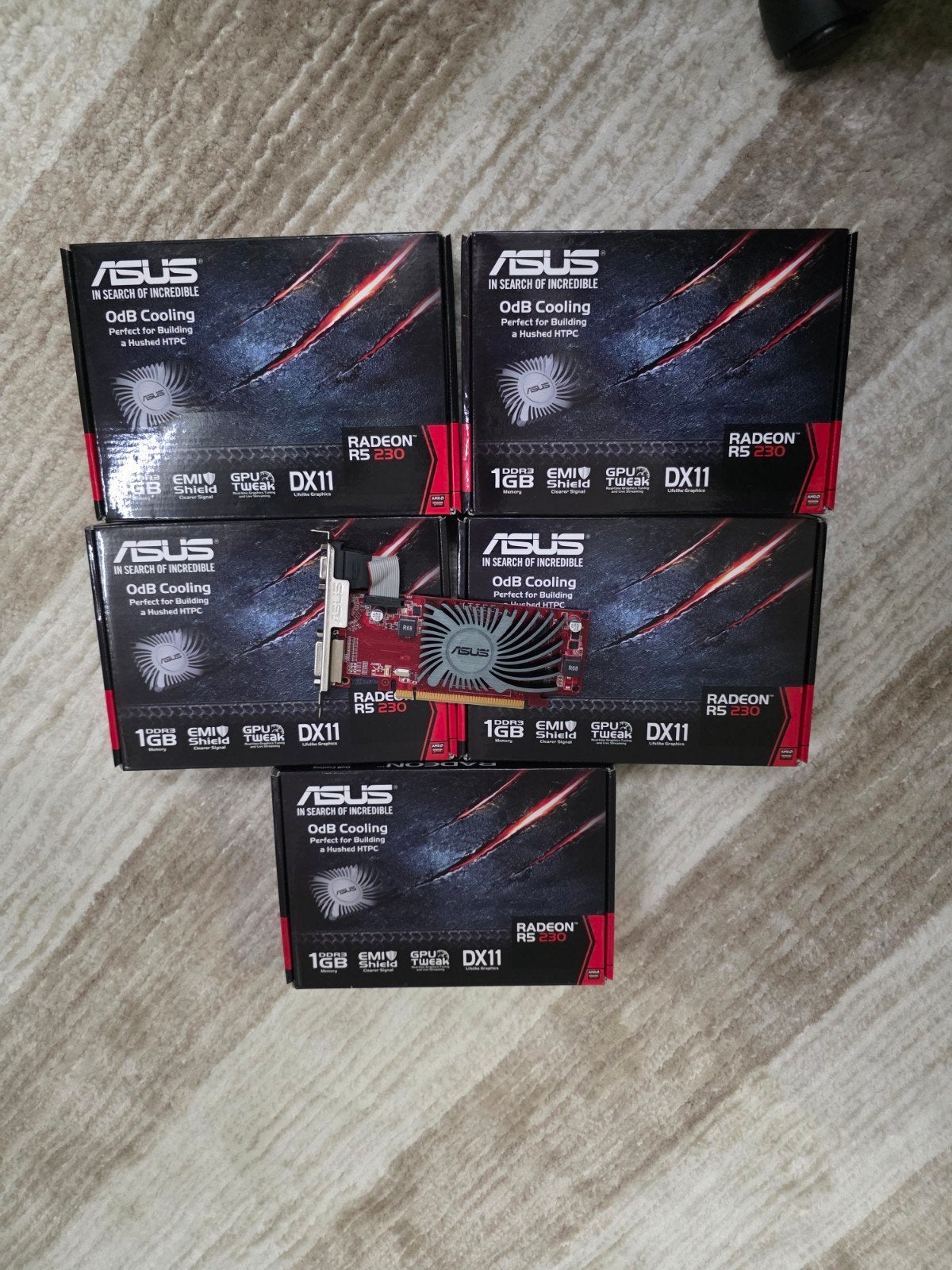 6x ASUS Radeon R5 230 Grafische Kaarten (2x Nieuw), Computers en Software, Videokaarten, Zo goed als nieuw, AMD, PCI-Express 1.0