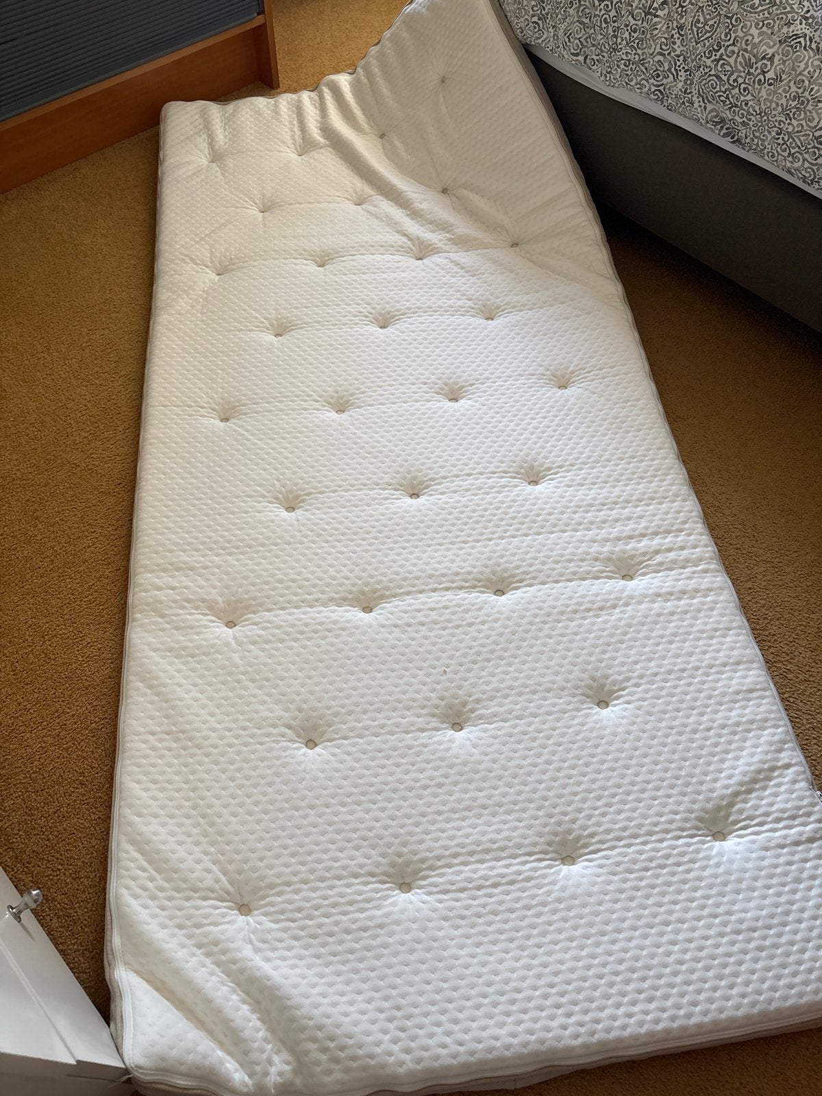 IKEA Tistedal topmatras 90x200, Ophalen, 90 cm, Eenpersoons, Zo goed als nieuw
