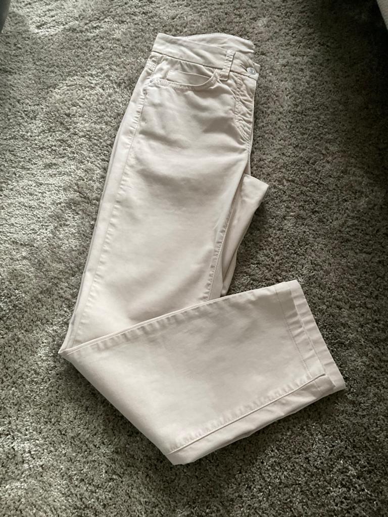 Cambio Soepele Stretch Broek - Lichte Leverkleur Maat 38, Maat 38/40 (M), Beige, Ophalen of Verzenden, Zo goed als nieuw
