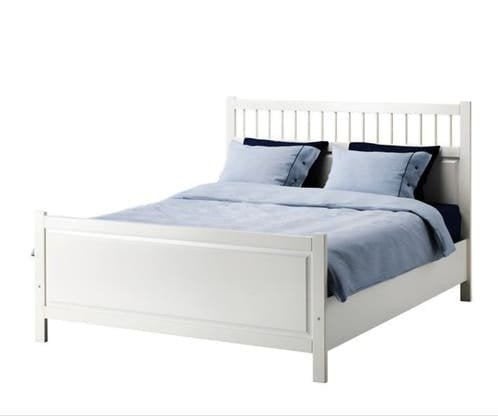 Ikea Hemnes tweepersoonsbed 180x200 met Auping spiralen, Huis en Inrichting, Ophalen, Wit, Tweepersoons, 180 cm