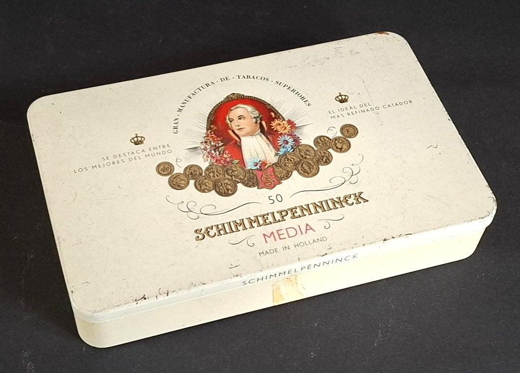 brocante sigarendoos metaal Schimmelpennick - 1960, Antiek en Kunst, Ophalen of Verzenden
