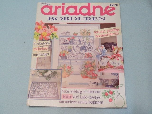 Vintage Ariadne Extra Borduren uit 1989, Hobby en Vrije tijd, Ophalen of Verzenden, Nieuw, Handborduren, Patroon