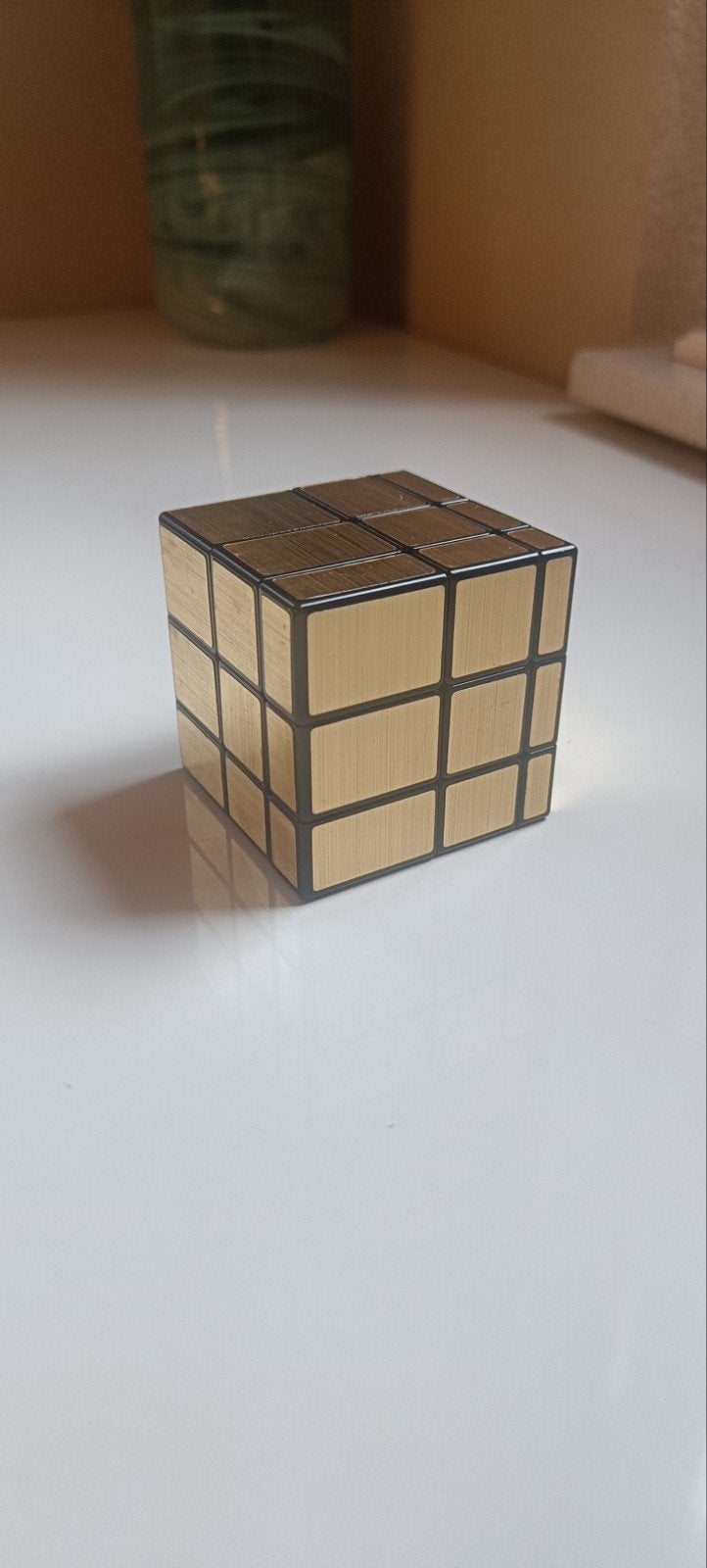 3x3 golden mirror cube, Ophalen of Verzenden, Minder dan 500 stukjes, Zo goed als nieuw, Rubik's of 3D-puzzel
