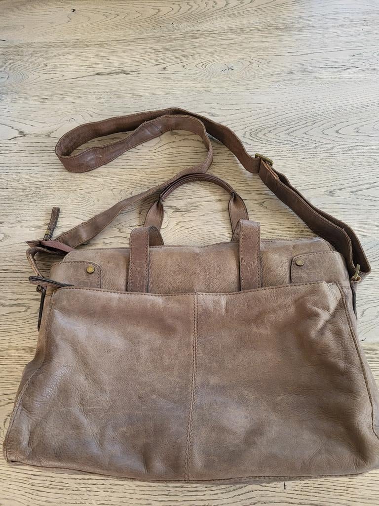 Leren tas, Ophalen of Verzenden, Zo goed als nieuw, Bruin