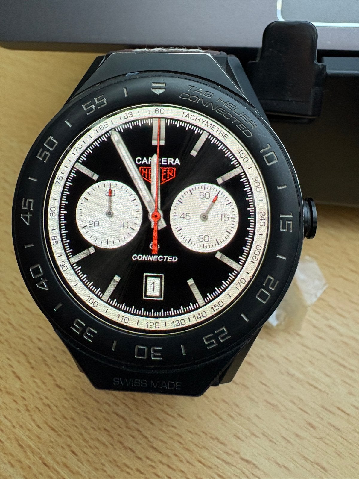 Tag Heuer Connected Smartwatch - Luxe en Functionaliteit, Gebruikt, Zwart, Ophalen of Verzenden, Waterdicht