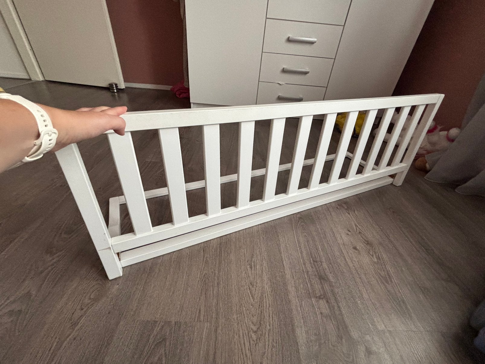Uitvalbeveiliging (bed hekje), Ophalen, 70 tot 85 cm, Zo goed als nieuw, Lattenbodem