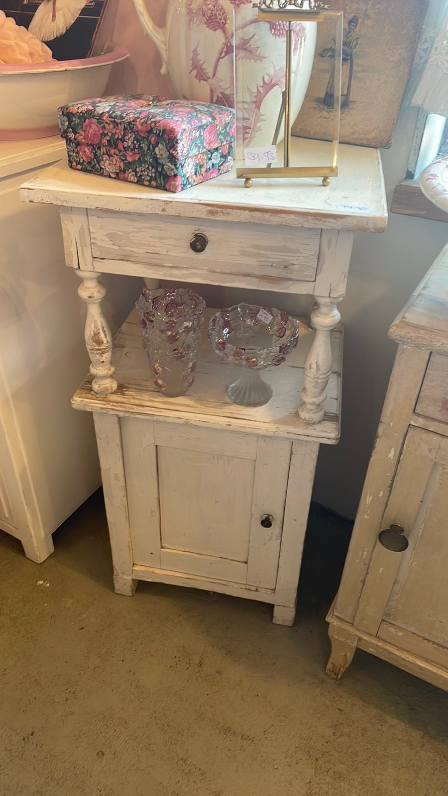 Oud Brocante Nachtkastje, Huis en Inrichting, Ophalen, Minder dan 45 cm, Tante, Tante