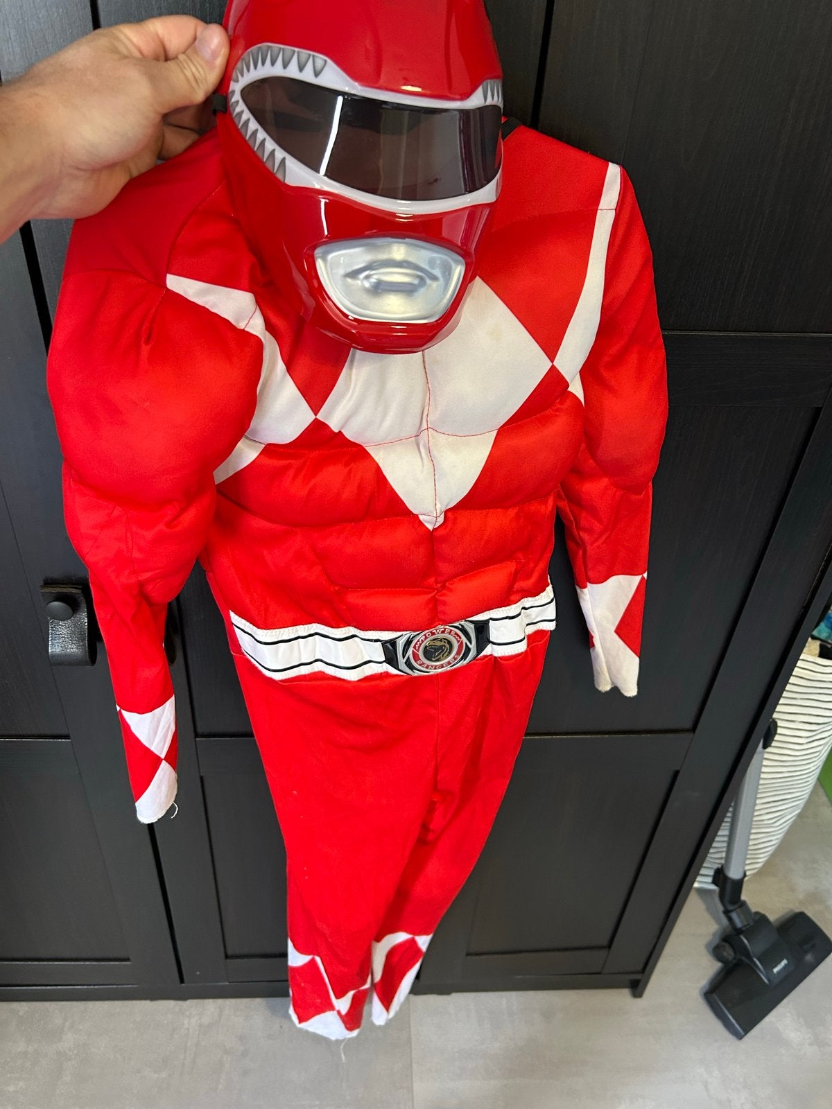 Power Rangers rood kostuum - Maat L 10/12 jaar, Kinderen en Baby's, Carnavalskleding en Verkleedspullen, Ophalen of Verzenden