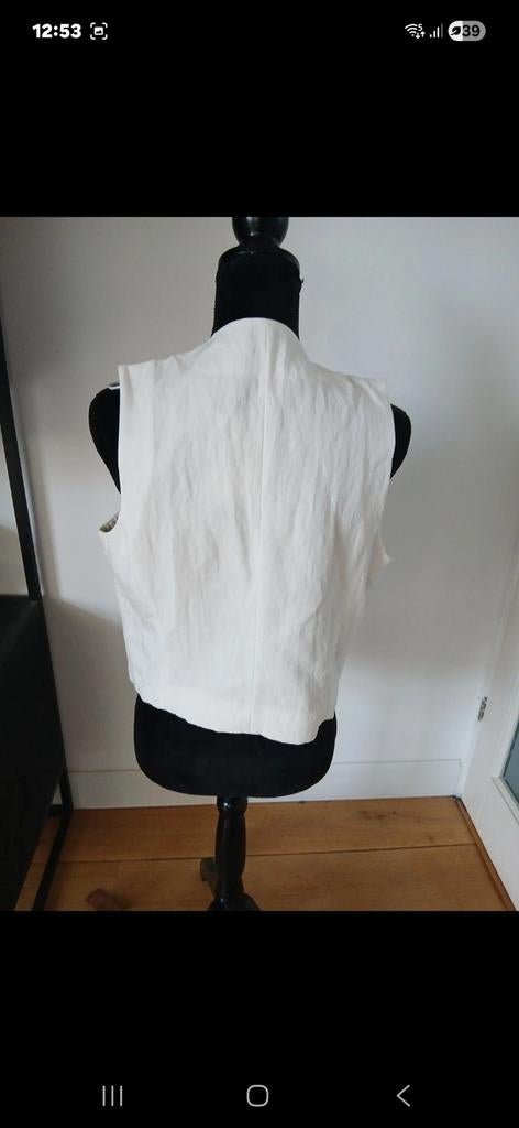 Witte linnen gilet van Mango maat L, Mango, Ophalen of Verzenden, Nieuw