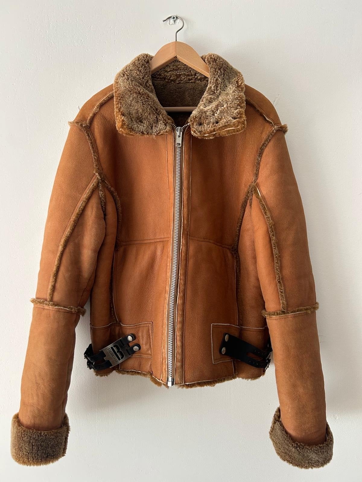 Bikkembergs Leren Jas - Schapenvacht - Maat 56 (XL), Ophalen of Verzenden, Zo goed als nieuw, Maat 56/58 (XL), Bruin