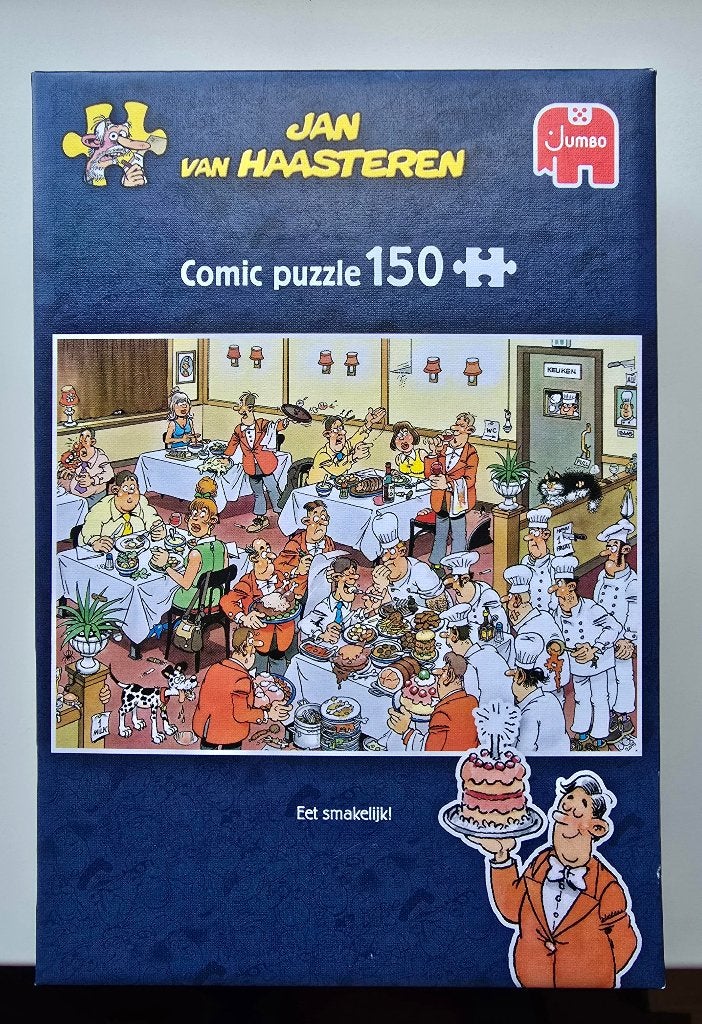 Puzzel "Eet Smakelijk!", Jan van Haasteren., Ophalen of Verzenden, Minder dan 500 stukjes, Zo goed als nieuw, Legpuzzel