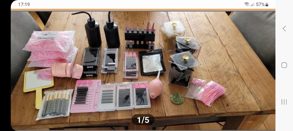 Set om wimperextensions wimper extensions te zetten, Ogen, Zwart, Nieuw, Ophalen of Verzenden
