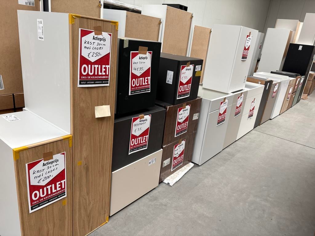 Bruynzeel Keuken Outlet: Kasten, Werkbladen, Panelen & Meer, Huis en Inrichting, Ophalen, 200 cm of meer, Wit, Nieuw