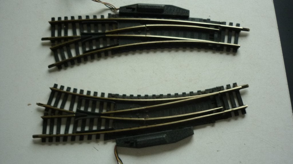 Fleischmann H0 6047 elektrische bochtwissels, Wisselstroom, Gebruikt, Fleischmann, Rails