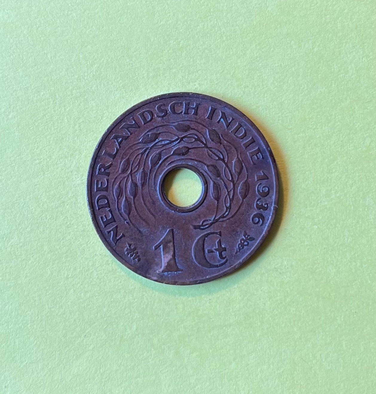 Nederlands-Indië 1 cent 1936, Ophalen of Verzenden, Koningin Wilhelmina, 1 cent, Losse munt
