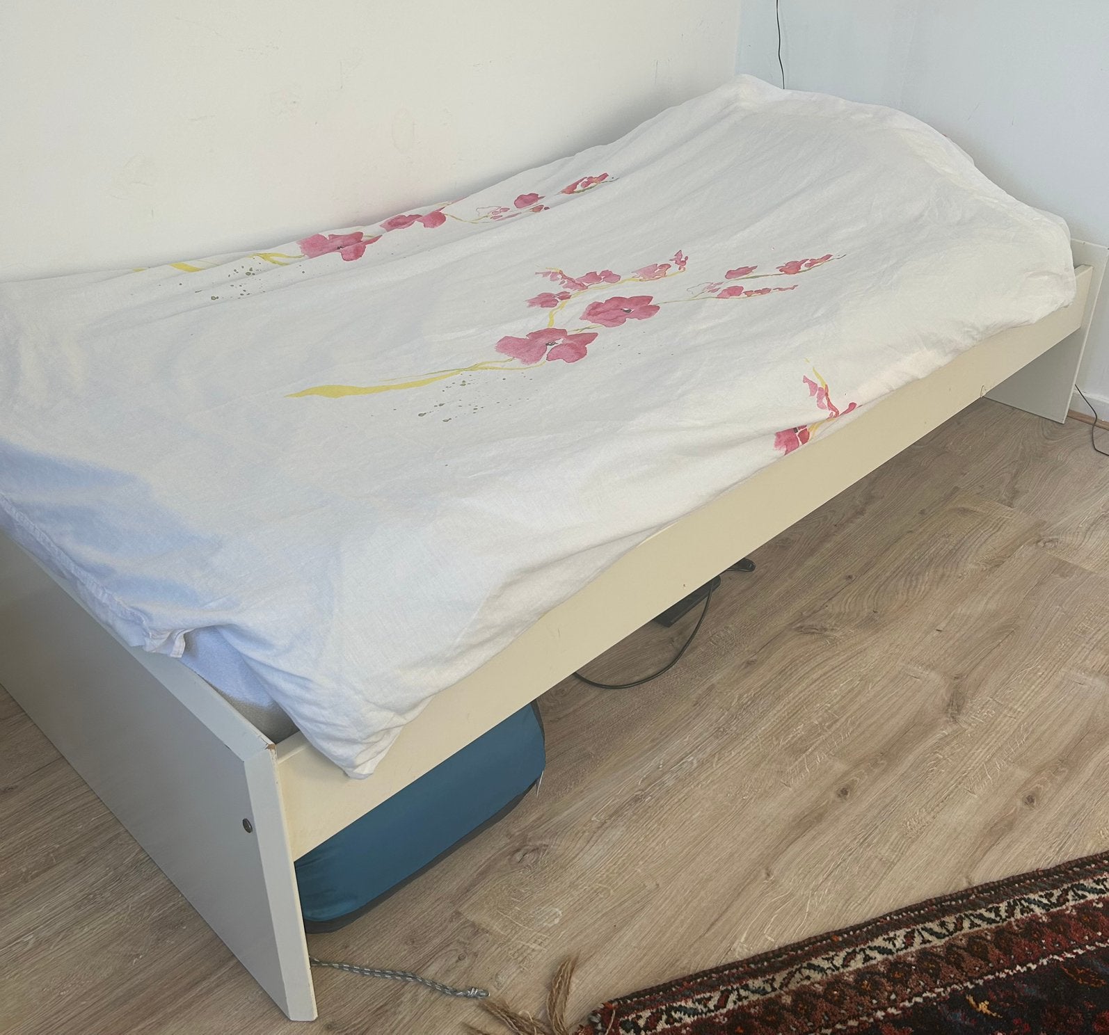 Bed, 90 cm, Eenpersoons, Wit, Ophalen of Verzenden
