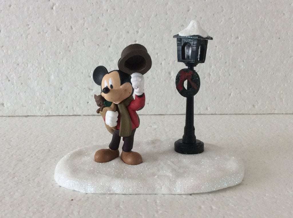 Disney Mickey mouse - christmas carol - beeldje - kerstdorp, Ophalen of Verzenden, Mickey Mouse, Zo goed als nieuw, Beeldje of Figuurtje