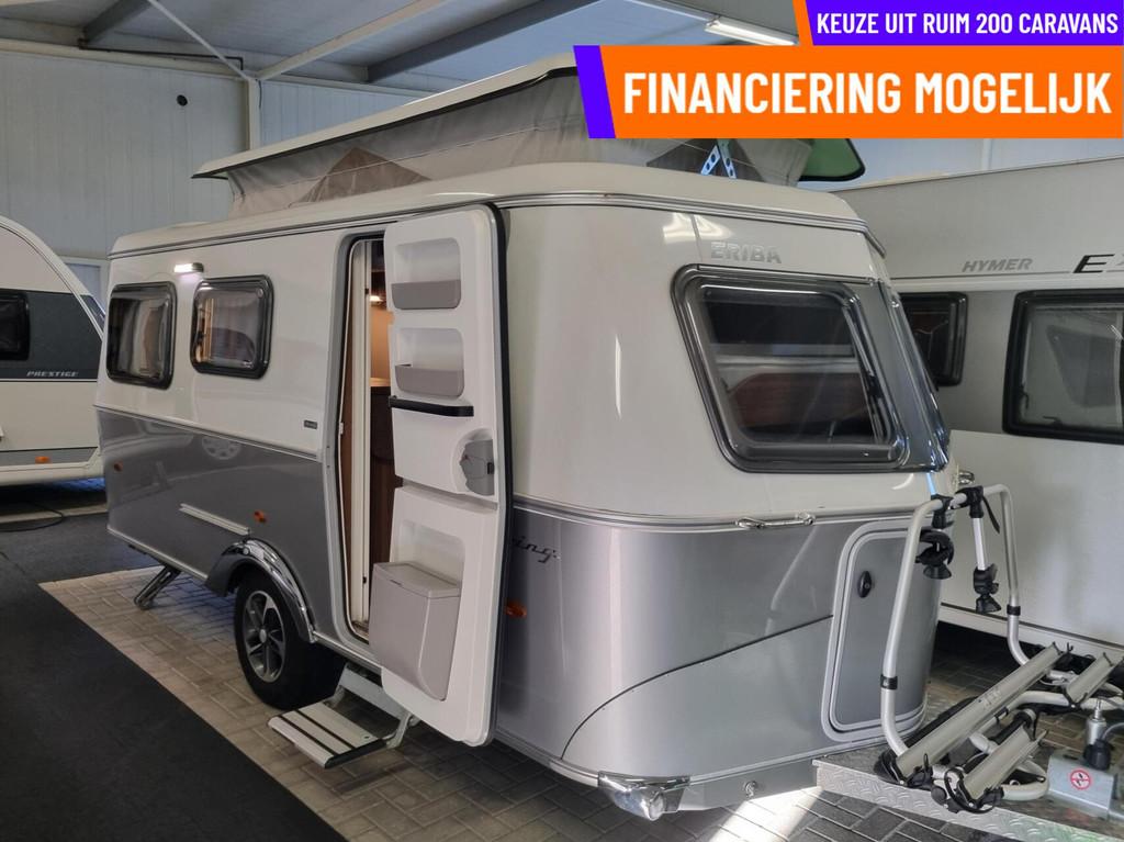 ERIBA TOURING 560 STAPELBED + HEFDAK + VOORTENT + AUTARK, Caravans en Kamperen, Bedrijf, 5 tot 6 meter, Eriba, Hordeur