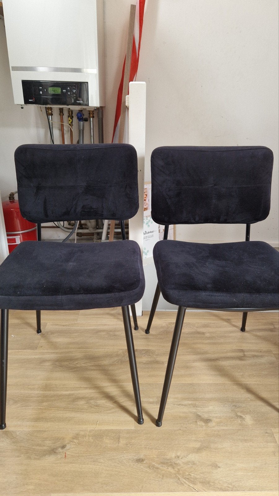woood eetkamerstoelen zwart, Ophalen, Gebruikt, Twee, Zwart