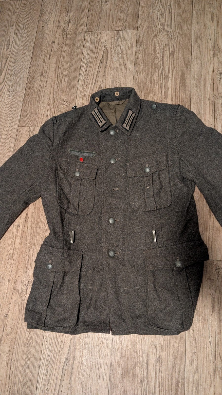 Feldbluse Repro maat L, orginele litzen, adelaar & knopen, Verzamelen, Ophalen of Verzenden, Duitsland, Kleding of Schoenen