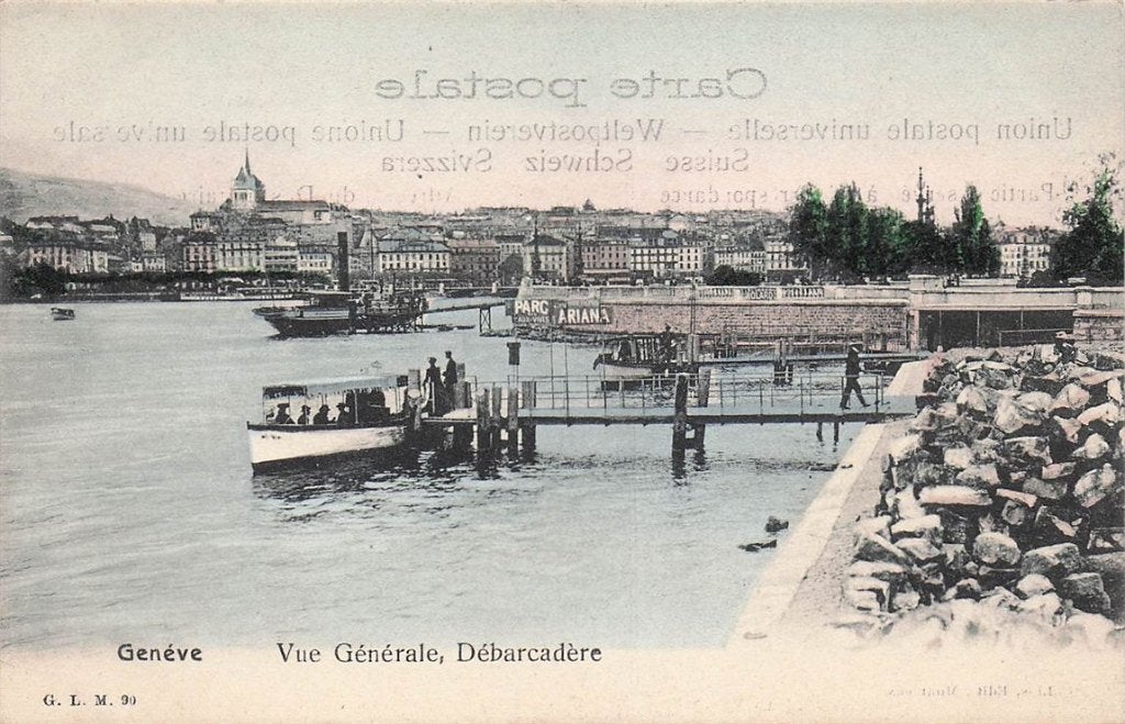 702-289-029 Geneve Vue Generale Debarcadere, Verzenden, Voor 1920, Overig Europa